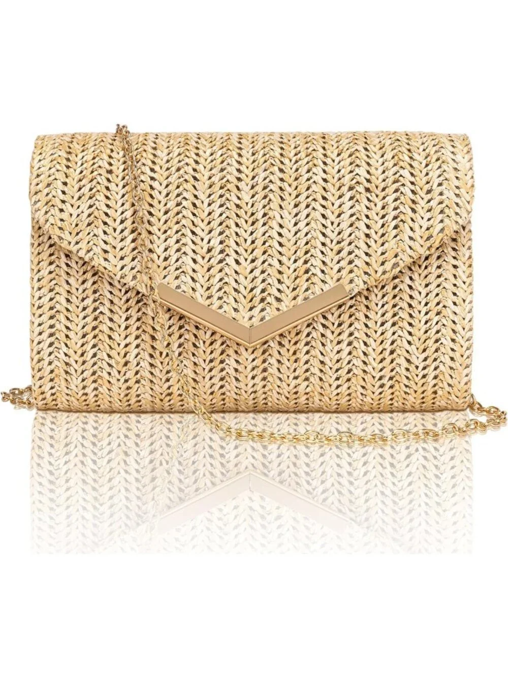 Trendy Envelope Clutch Purse for Women - Evening Handbag & Chain for Parties
